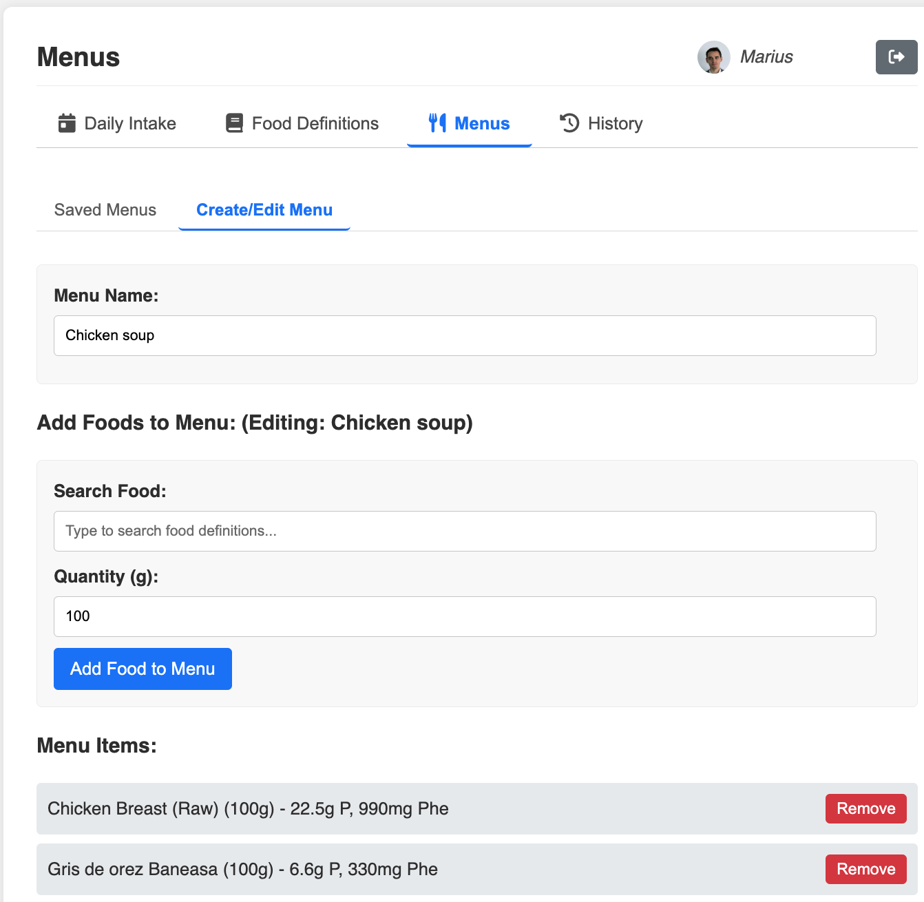 Create Menu Screenshot